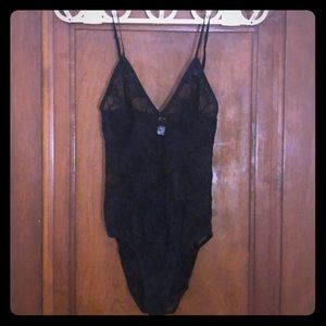 Black lace American Apparel bodysuit